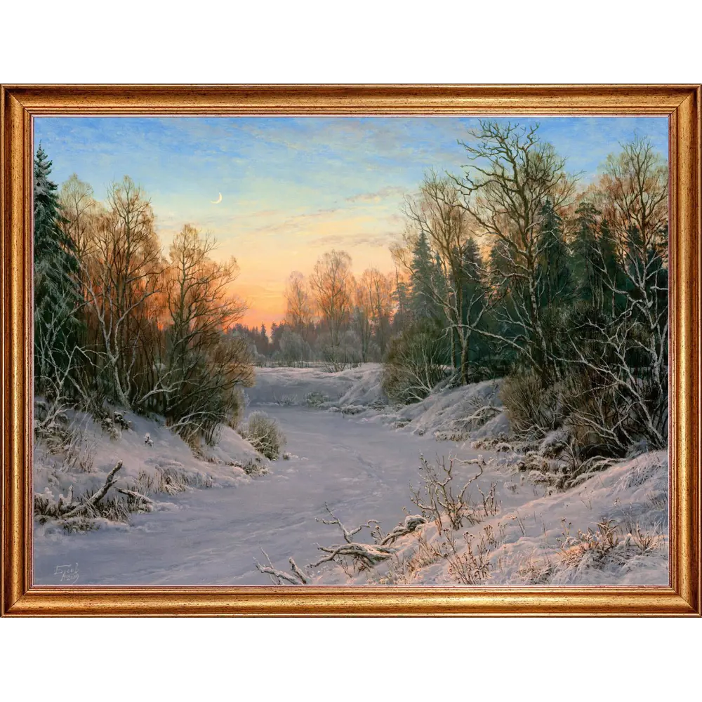 Фото Картина на холсте Русская коллекция Вечереет БС-x55, 68x88 см Фото Картина на холсте Русская коллекция Вечереет БС-x55, 68x88 см