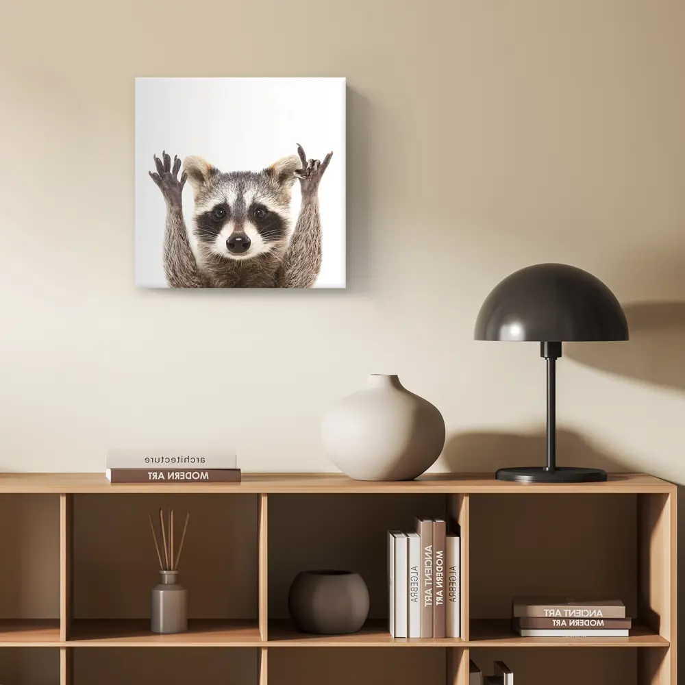 Фото 3 Картина на холсте Postermarket "Енот" 30x30 см