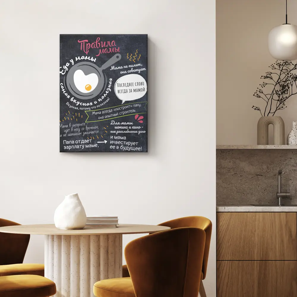 Фото 2 Картина на холсте Postermarket "Правила мамы" 30x40 см Фото 2 Картина на холсте Postermarket "Правила мамы" 30x40 см