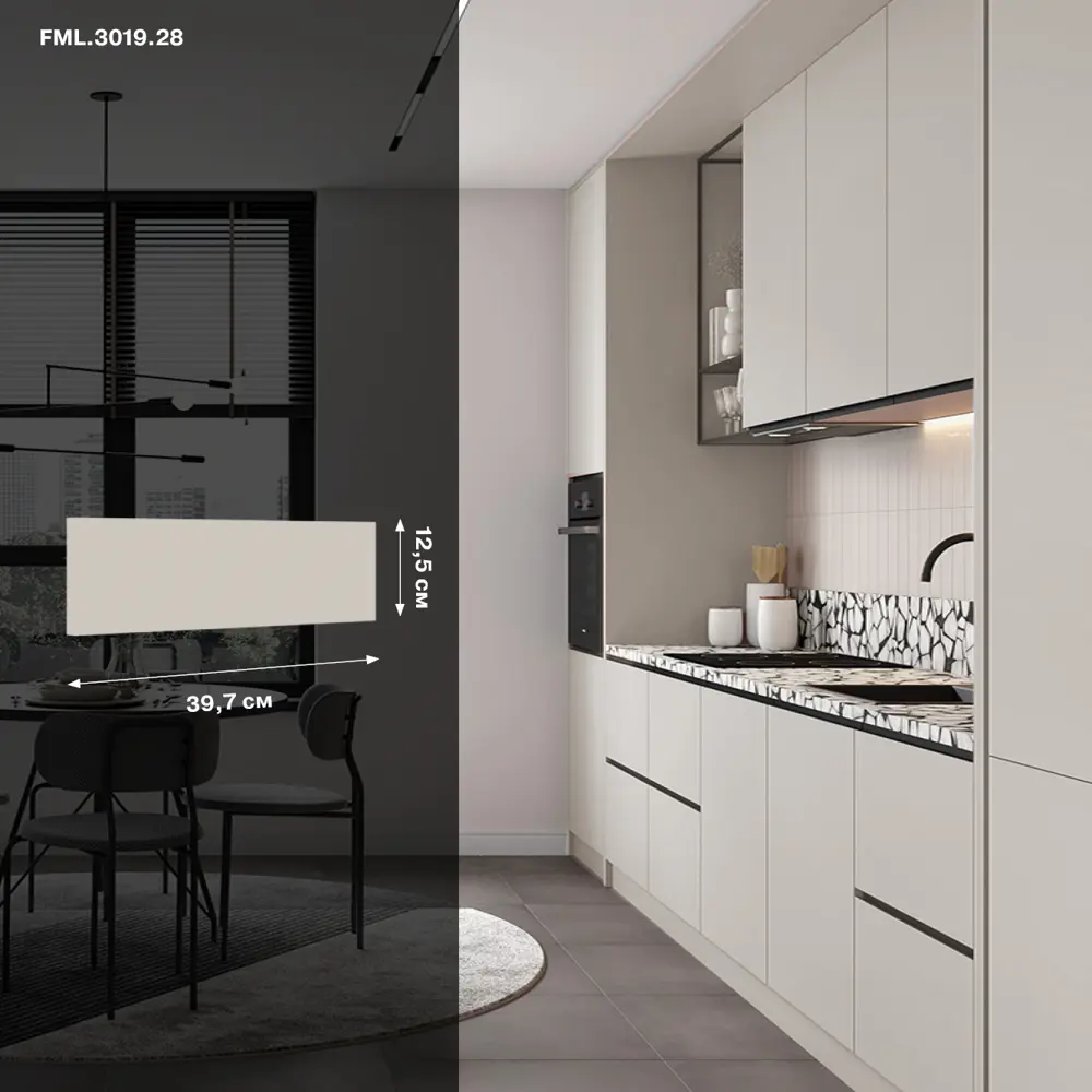 Фото 4 Фасад выдвижного ящика 39.7x12.5 см Agt Supramat МДФ цвет сахара крем Фото 4 Фасад выдвижного ящика 39.7x12.5 см Agt Supramat МДФ цвет сахара крем