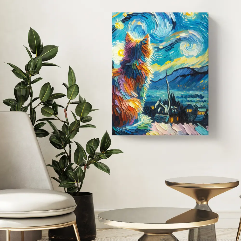 Фото 3 Картина без рамки Postermarket Звездная ночь 50x40 см Фото 3 Картина без рамки Postermarket Звездная ночь 50x40 см