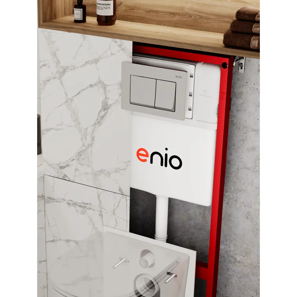 Фото 17 Комплект инсталляция и унитаз 3 в 1: инсталляция Enio Profi EN7050050 унитаз подвесной Enio Unico и кнопка хром матовый Pulsante Фото 17 Комплект инсталляция и унитаз 3 в 1: инсталляция Enio Profi EN7050050 унитаз подвесной Enio Unico и кнопка хром матовый Pulsante