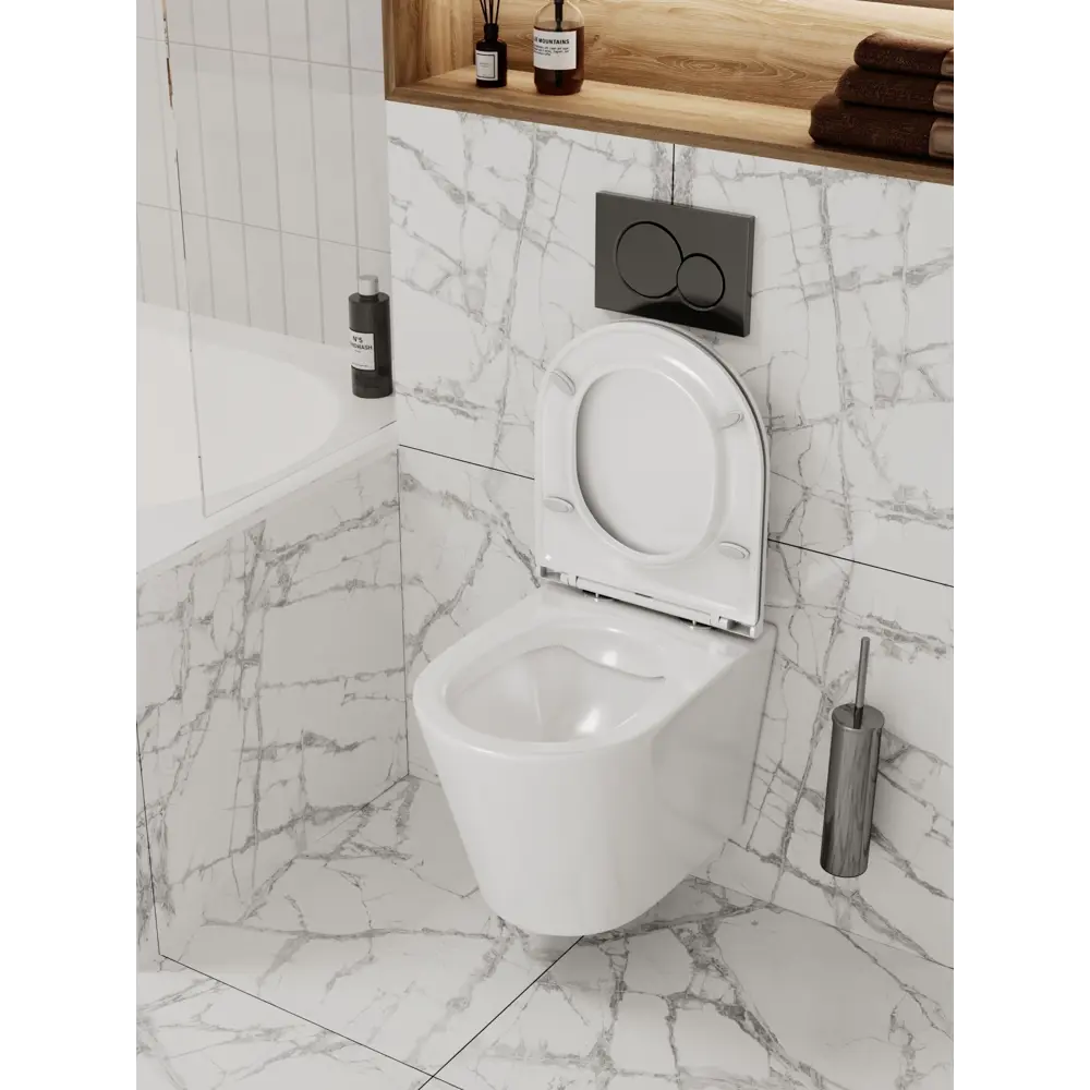 Фото 9 Комплект инсталляция и унитаз 3 в 1: инсталляция Enio Profi EN7050050 унитаз подвесной Enio Cento и кнопка белая глянцевая Stondato Фото 9 Комплект инсталляция и унитаз 3 в 1: инсталляция Enio Profi EN7050050 унитаз подвесной Enio Cento и кнопка белая глянцевая Stondato