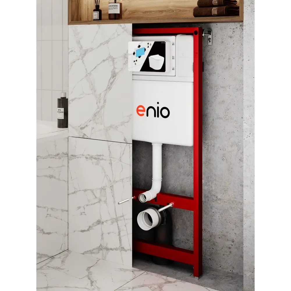 Фото 15 Комплект инсталляция и унитаз 3 в 1: инсталляция Enio Profi EN7050050 унитаз подвесной Enio Binario и кнопка белая глянцевая Linea Фото 15 Комплект инсталляция и унитаз 3 в 1: инсталляция Enio Profi EN7050050 унитаз подвесной Enio Binario и кнопка белая глянцевая Linea