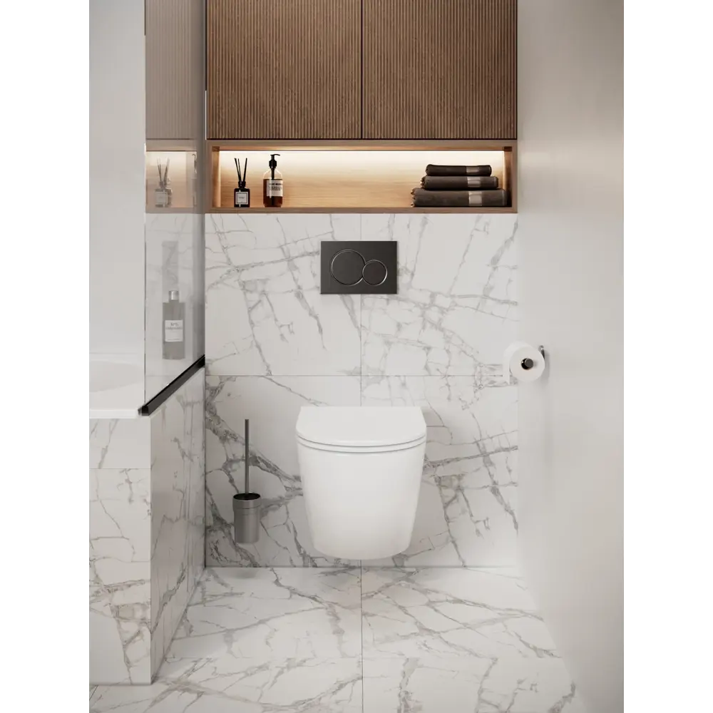 Фото 9 Комплект инсталляция и унитаз 3 в 1: инсталляция Enio Profi EN7050050 унитаз подвесной Enio Unico и кнопка чёрная матовая Stondato Фото 9 Комплект инсталляция и унитаз 3 в 1: инсталляция Enio Profi EN7050050 унитаз подвесной Enio Unico и кнопка чёрная матовая Stondato