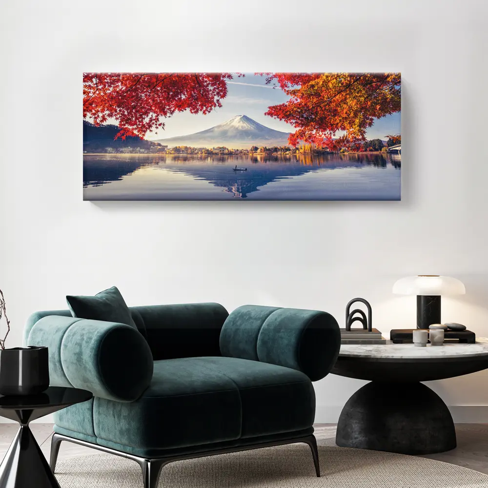 Фото 2 Картина без рамки Postermarket Горное озеро 45x115 см