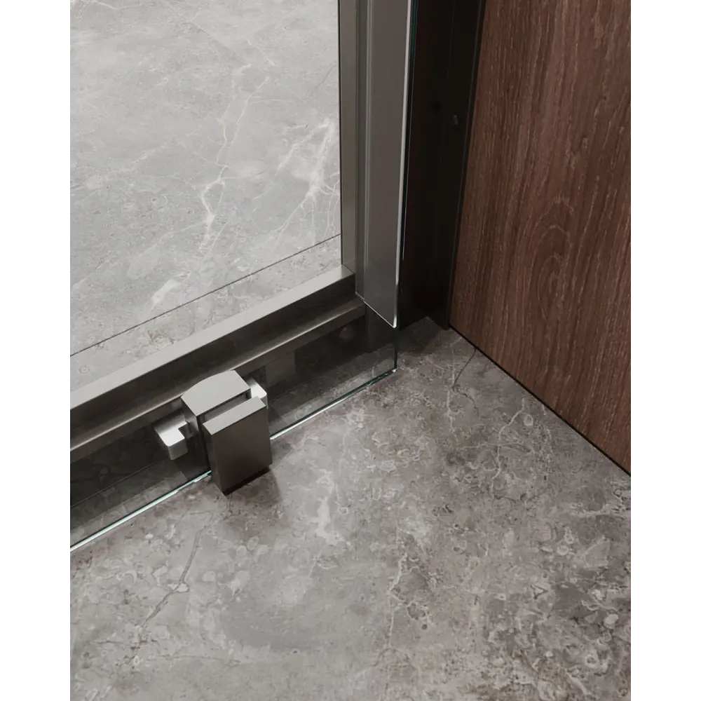 Фото 4 Душевая дверь Cezares Molveno-BF-1-150-C-GM-IV 150см эффект стекла прозрачный раздвижной