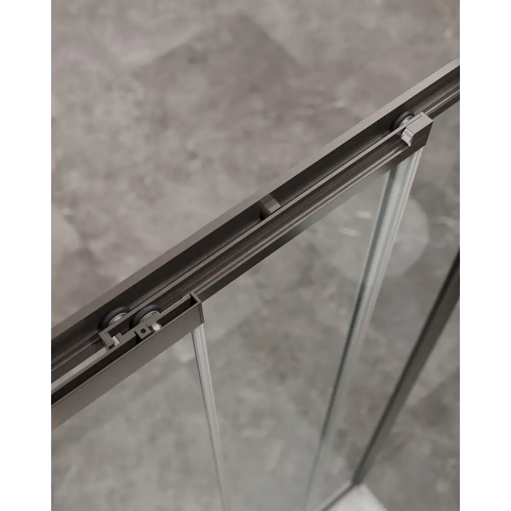 Фото 3 Душевая дверь Cezares Molveno-BF-3-90-C-GM-IV 90см эффект стекла прозрачный раздвижной Фото 3 Душевая дверь Cezares Molveno-BF-3-90-C-GM-IV 90см эффект стекла прозрачный раздвижной