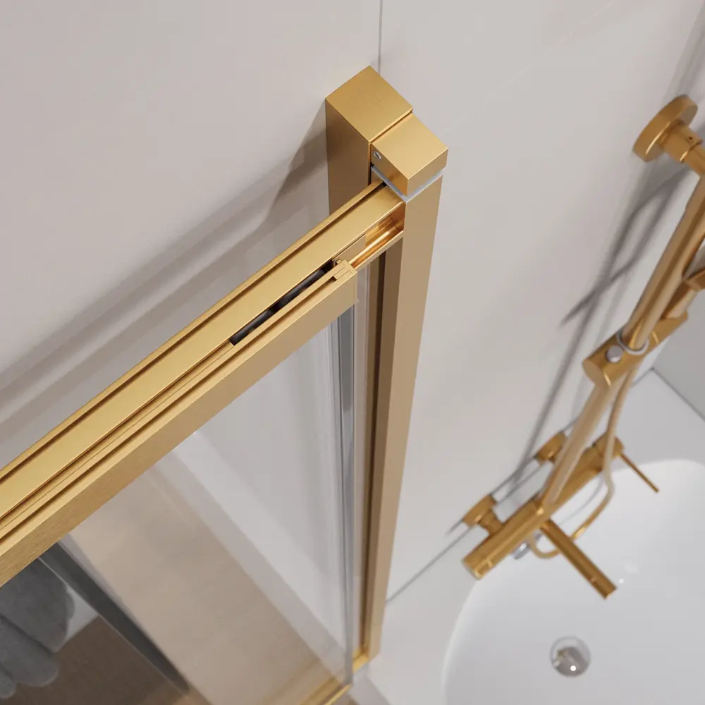 Фото 5 Ширма на ванну Cezares Slider-VF-11-90/150-C-BORO 90x150 см профиль золото стекло прозрачное Фото 5 Ширма на ванну Cezares Slider-VF-11-90/150-C-BORO 90x150 см профиль золото стекло прозрачное