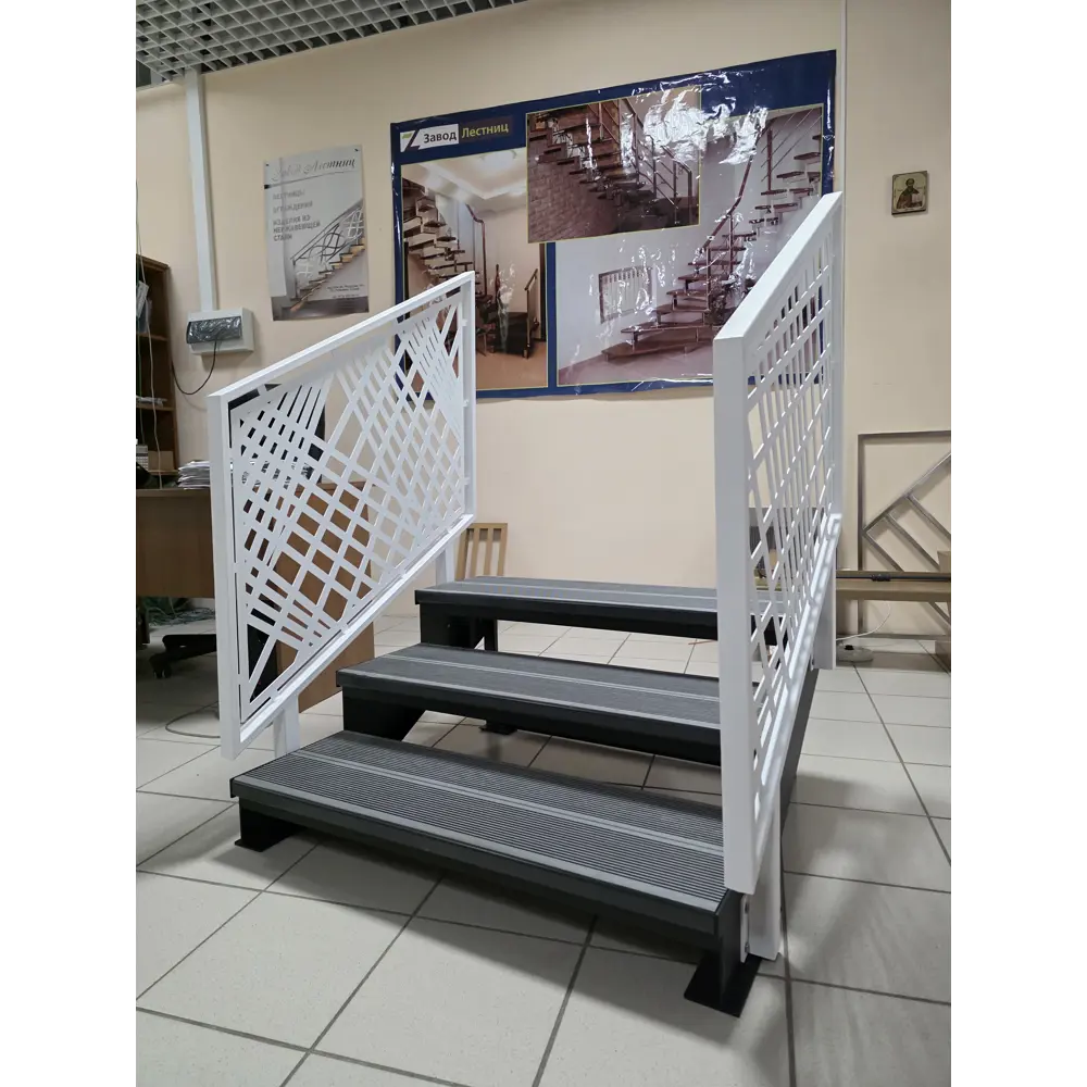 Фото 2 Ограждения Мастермарш Лазерная резка 105см цвет белый Фото 2 Ограждения Мастермарш Лазерная резка 105см цвет белый