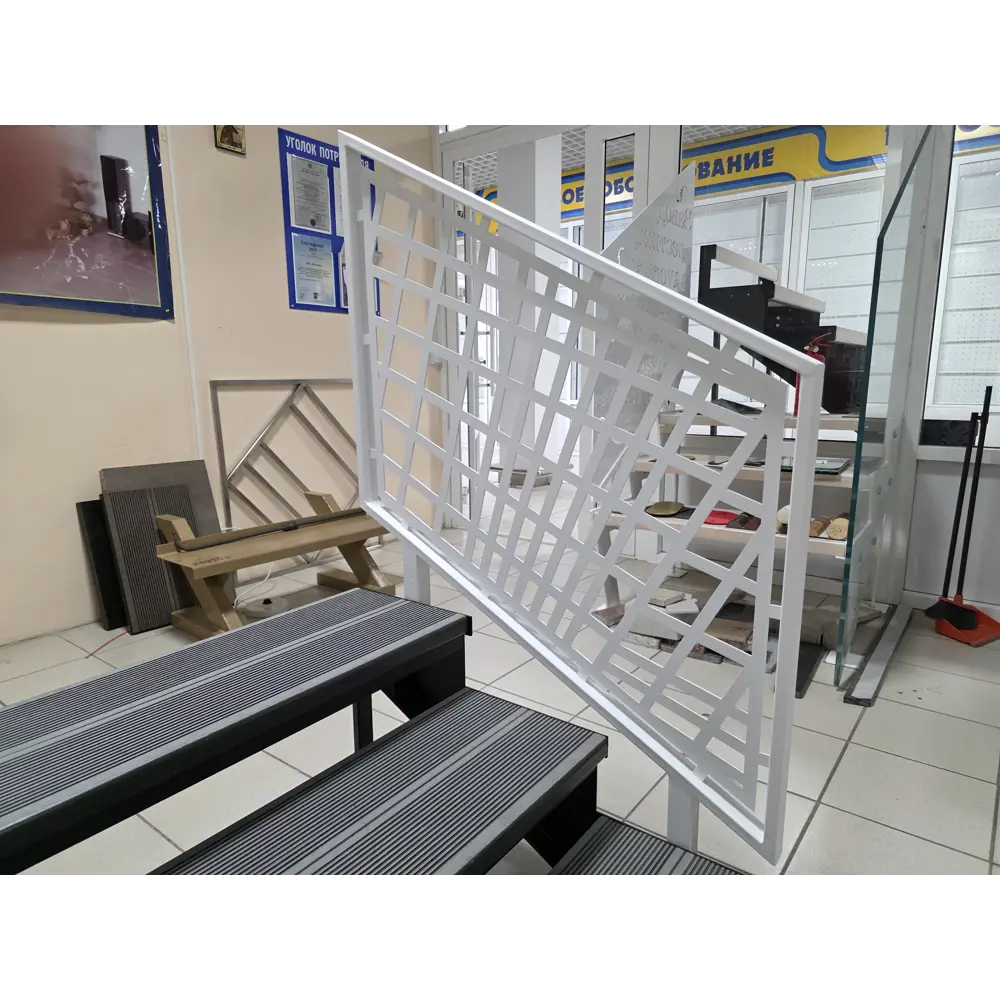 Фото 5 Ограждения Мастермарш Лазерная резка 105см цвет белый Фото 5 Ограждения Мастермарш Лазерная резка 105см цвет белый