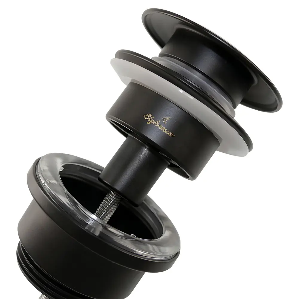 Фото 4 Донный клапан для раковины Elghansa WBT-227-Black 14 см ø40 клик-клак цвет черный матовый, черный Фото 4 Донный клапан для раковины Elghansa WBT-227-Black 14 см ø40 клик-клак цвет черный матовый, черный