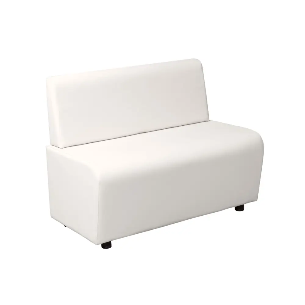 Фото Диван прямой Лачи 100x77x55 см искусственная кожа цвет белый