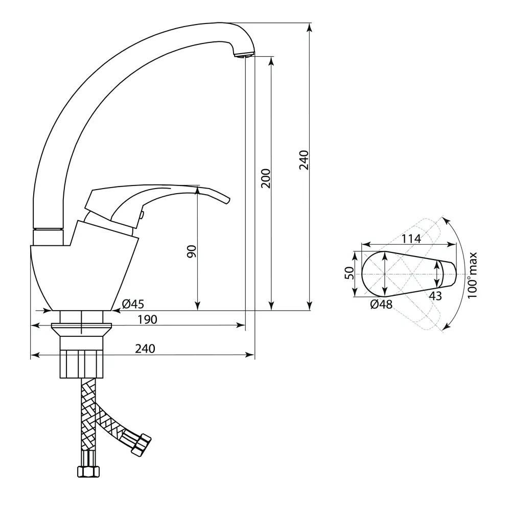 Фото 3 Смеситель для кухни СЛАВЕН СЛ-ОД-К22 высота 20 см Фото 3 Смеситель для кухни СЛАВЕН СЛ-ОД-К22 высота 20 см
