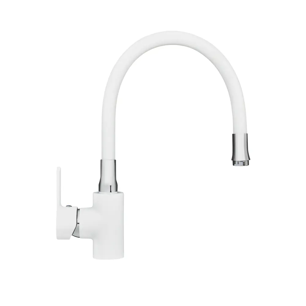 Фото 4 Однорычажный смеситель Славен Сл-цв-ф26 излив 27 см цвет белый