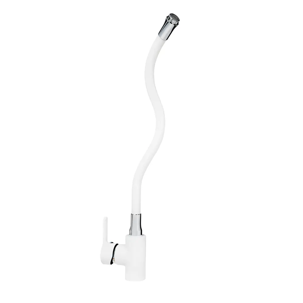 Фото 5 Однорычажный смеситель Славен Сл-цв-ф26 излив 27 см цвет белый