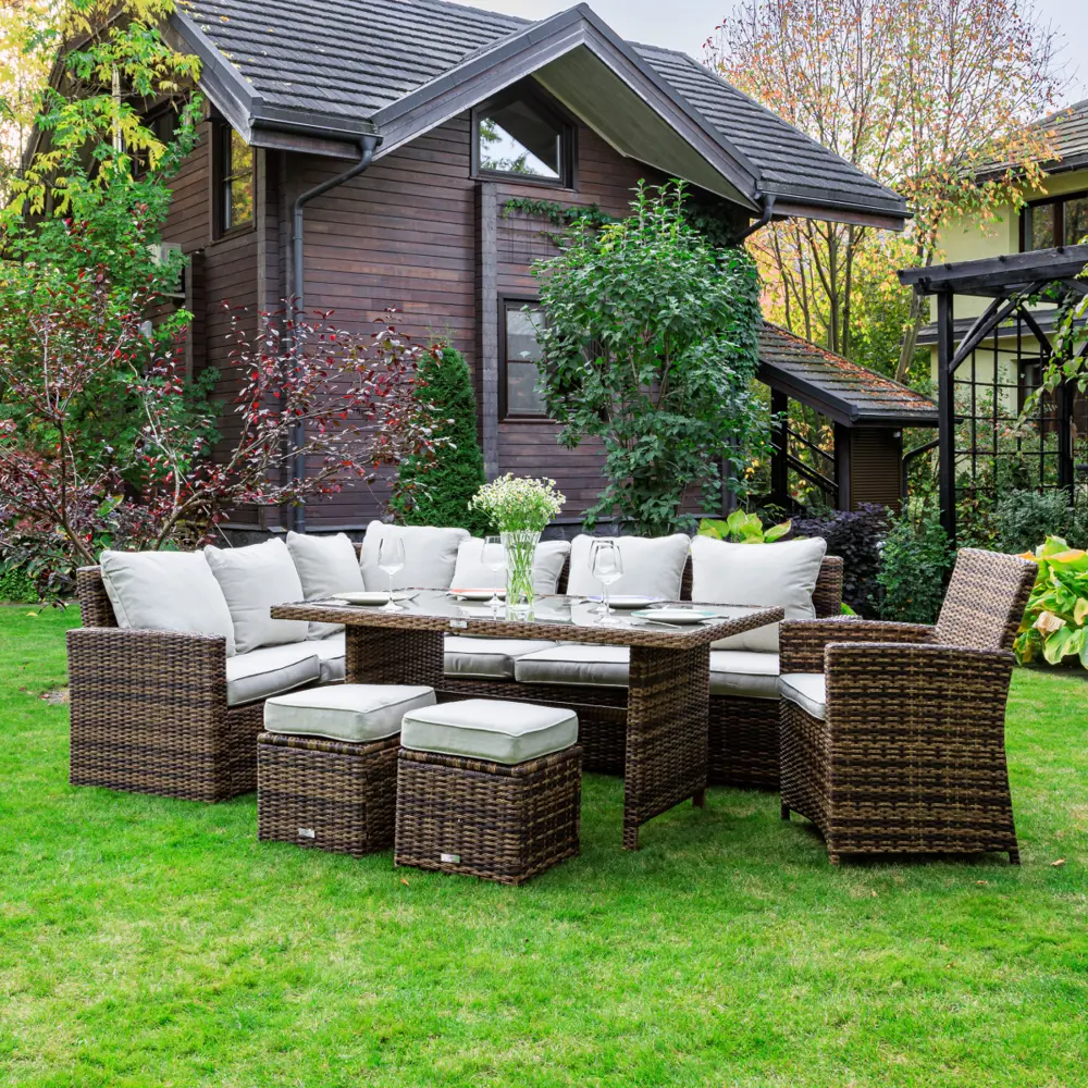 Фото 6 Садовая мебель для обеда Royal family Zorro Plus искусственный ротанг коричневый 5 предметов Фото 6 Садовая мебель для обеда Royal family Zorro Plus искусственный ротанг коричневый 5 предметов