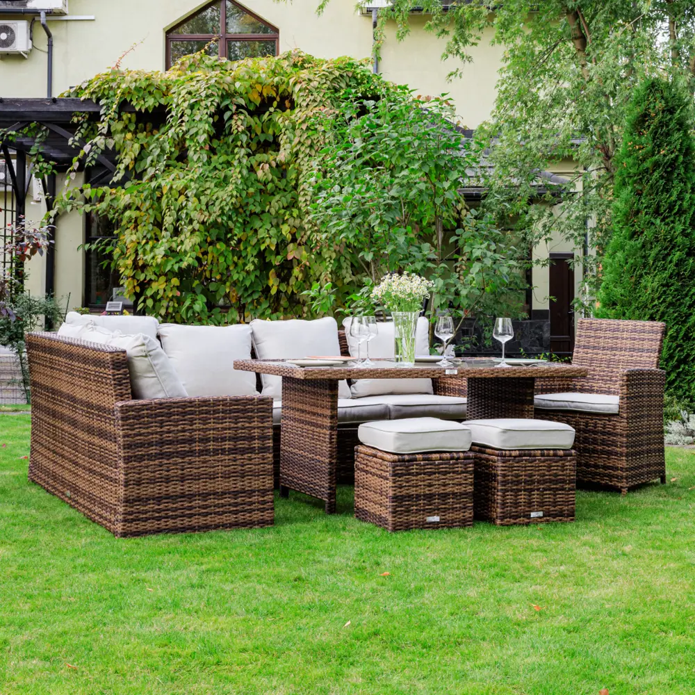 Фото 7 Садовая мебель для обеда Royal family Zorro Plus искусственный ротанг коричневый 5 предметов Фото 7 Садовая мебель для обеда Royal family Zorro Plus искусственный ротанг коричневый 5 предметов