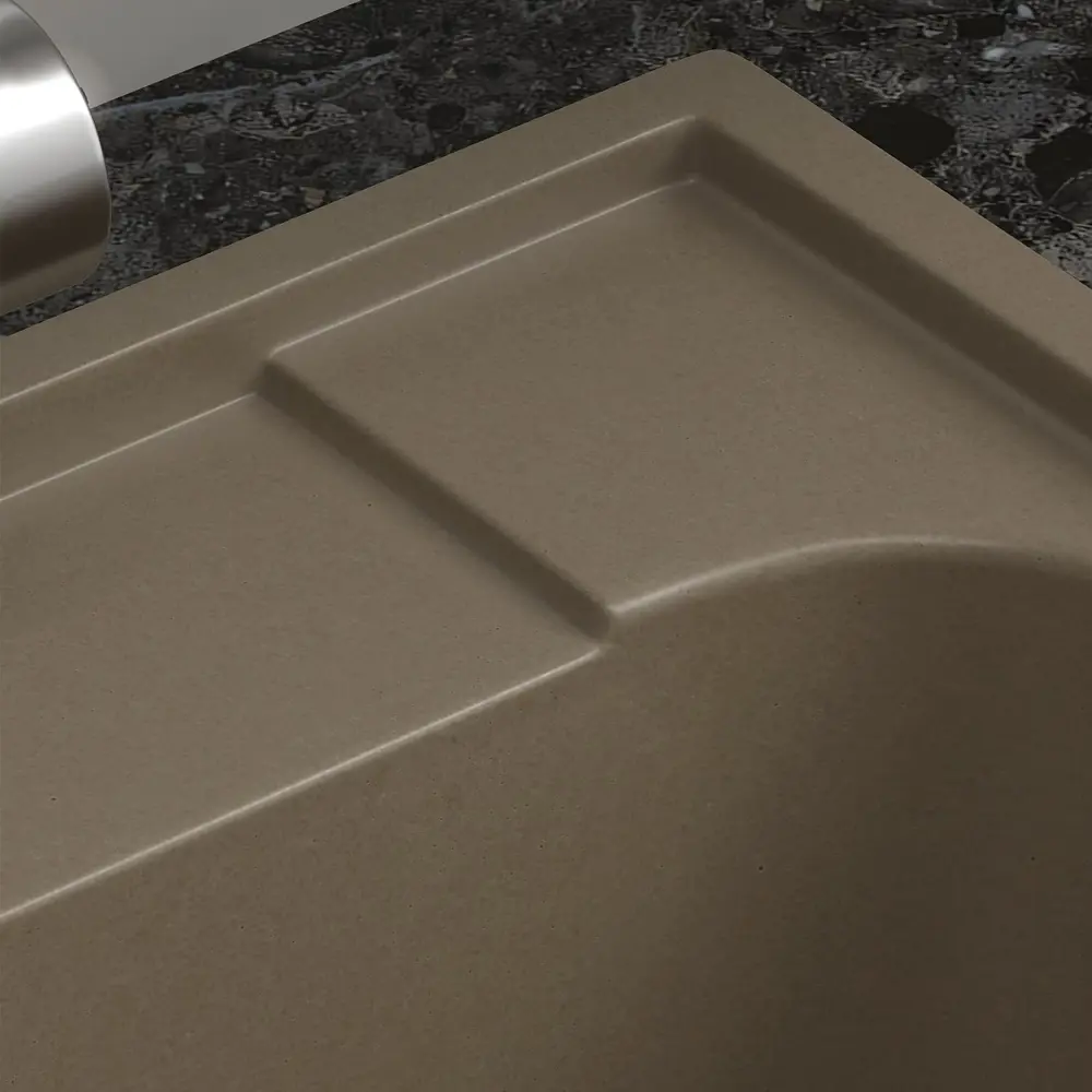 Фото 5 Мойка для кухни врезная Reflexion Etude RF0353BE бежевый 48х48 см