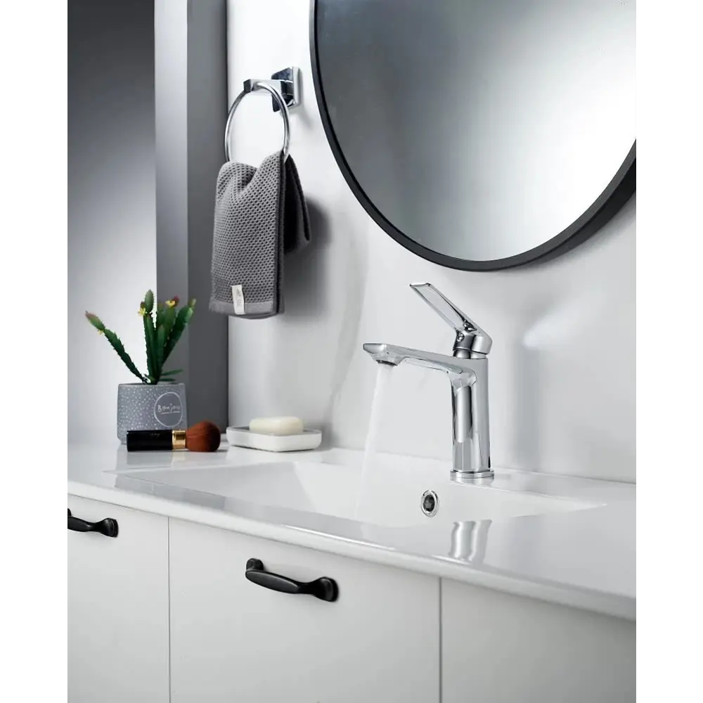 Фото 11 Смеситель для раковины Knotlor KN-60-LM однорычажный цвет хром Фото 11 Смеситель для раковины Knotlor KN-60-LM однорычажный цвет хром