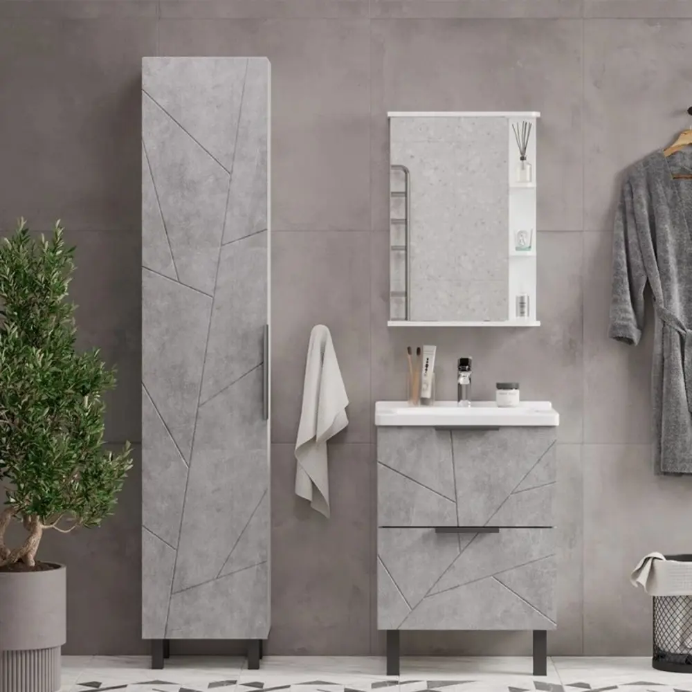 Фото 3 Пенал для ванной Mixline Гранд-40 универсальный 40x195x31.6 бетон Фото 3 Пенал для ванной Mixline Гранд-40 универсальный 40x195x31.6 бетон