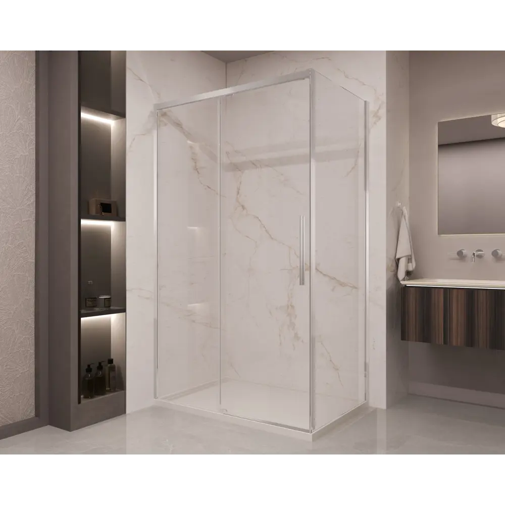 Фото 2 Душевой уголок Vincea Stella VSR-1ST прямоугольник 120x80см хромированный профиль эффект стекла прозрачный Фото 2 Душевой уголок Vincea Stella VSR-1ST прямоугольник 120x80см хромированный профиль эффект стекла прозрачный