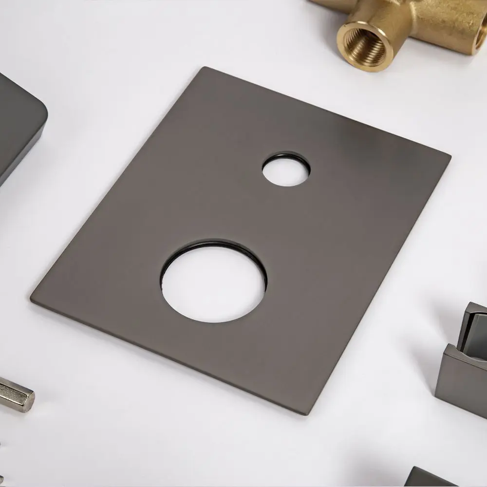 Фото 16 Душевой система скрытого монтажа AVS Cube с тропическим душем и смесителем без излива оружейная сталь Фото 16 Душевой система скрытого монтажа AVS Cube с тропическим душем и смесителем без излива оружейная сталь