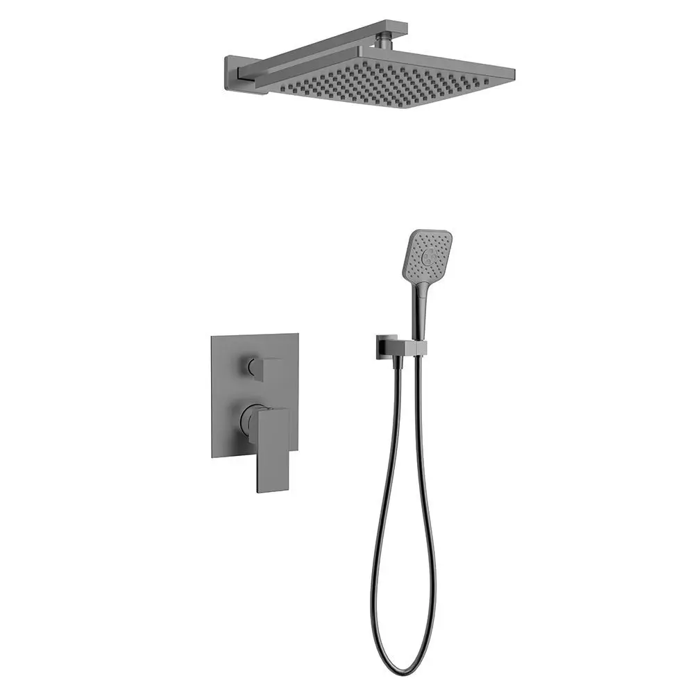 Фото 24 Душевой система скрытого монтажа AVS Cube с тропическим душем и смесителем без излива оружейная сталь Фото 24 Душевой система скрытого монтажа AVS Cube с тропическим душем и смесителем без излива оружейная сталь