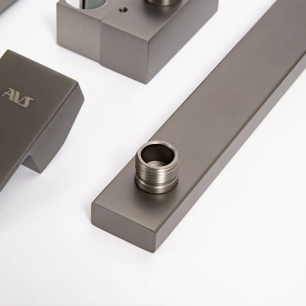 Фото 20 Душевой система скрытого монтажа AVS Cube с тропическим душем и смесителем без излива оружейная сталь Фото 20 Душевой система скрытого монтажа AVS Cube с тропическим душем и смесителем без излива оружейная сталь