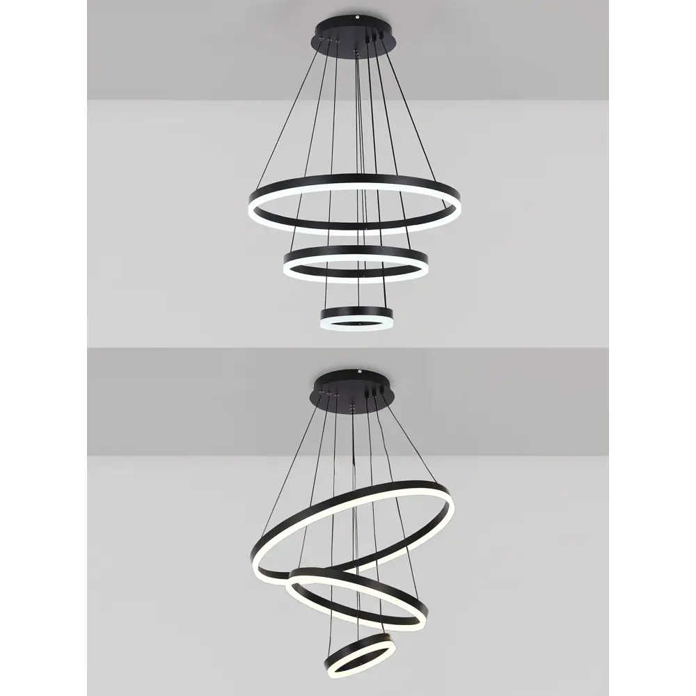 Фото 3 Люстра подвесная светодиодная NATALI KOVALTSEVA LED LAMPS 81278 OREOL 30 м² изменение оттенков белого свет цвет белый Фото 3 Люстра подвесная светодиодная NATALI KOVALTSEVA LED LAMPS 81278 OREOL 30 м² изменение оттенков белого свет цвет белый