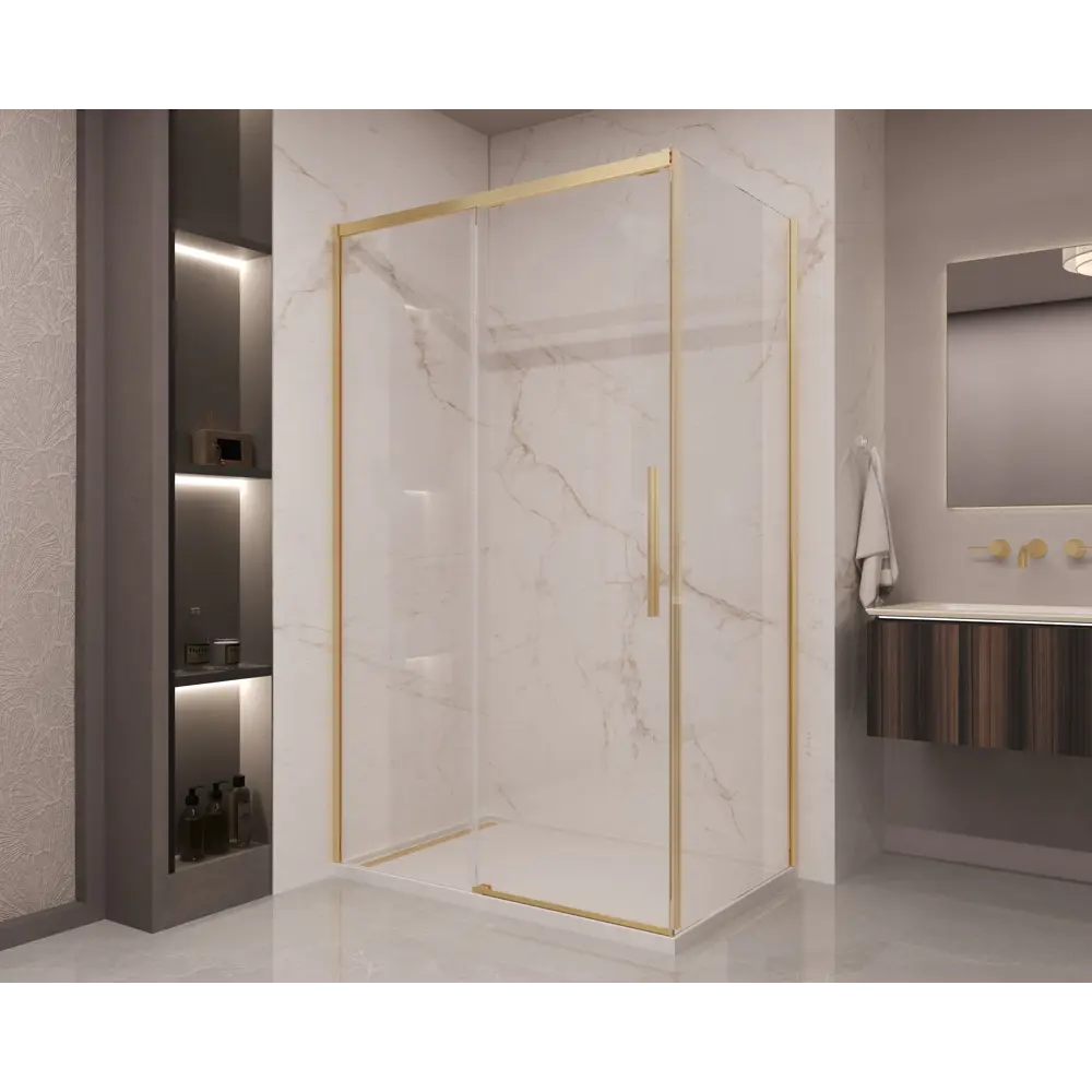 Фото 2 Душевой уголок Vincea Stella VSR-1ST прямоугольник 160x90см золото профиль эффект стекла прозрачный Фото 2 Душевой уголок Vincea Stella VSR-1ST прямоугольник 160x90см золото профиль эффект стекла прозрачный