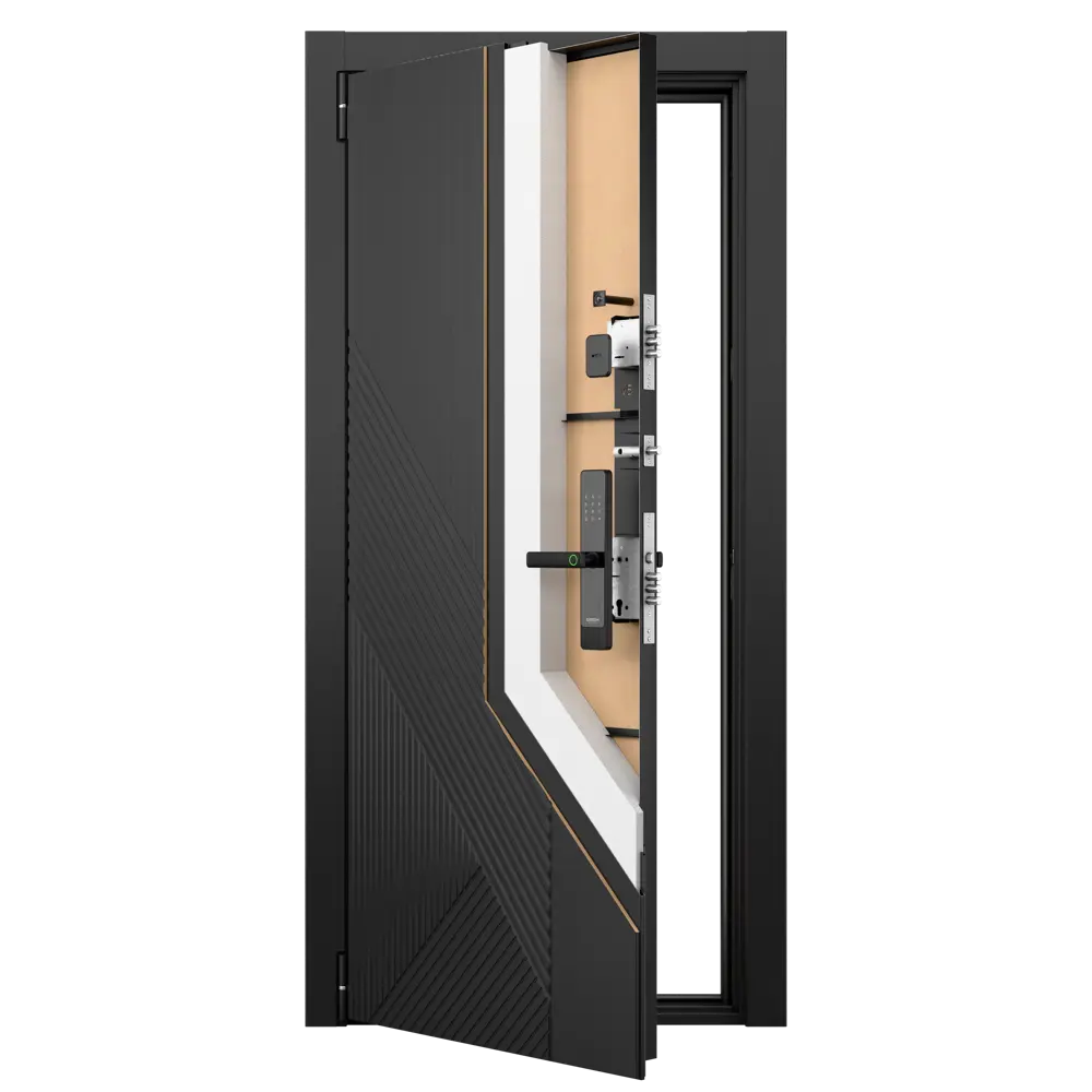 Фото 7 Входная дверь Torex Белла-5 левый 205x95см цвет черная шагрень/бьянко Фото 7 Входная дверь Torex Белла-5 левый 205x95см цвет черная шагрень/бьянко