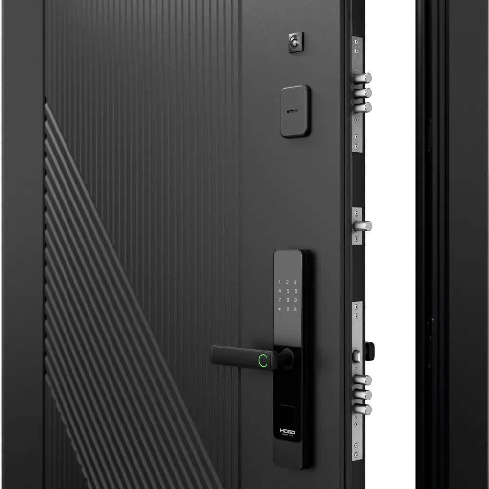 Фото 5 Входная дверь Torex Белла-6 левый 205x95см цвет черная шагрень/гриджио