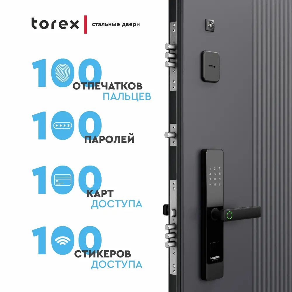 Фото 9 Входная дверь Torex Белла-7 правый 205x95см цвет оскуро/бьянко