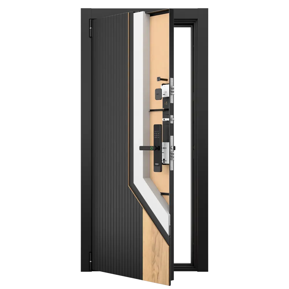 Фото 7 Входная дверь Torex Белла-1 левый 205x95см цвет черная шагрень/айвори