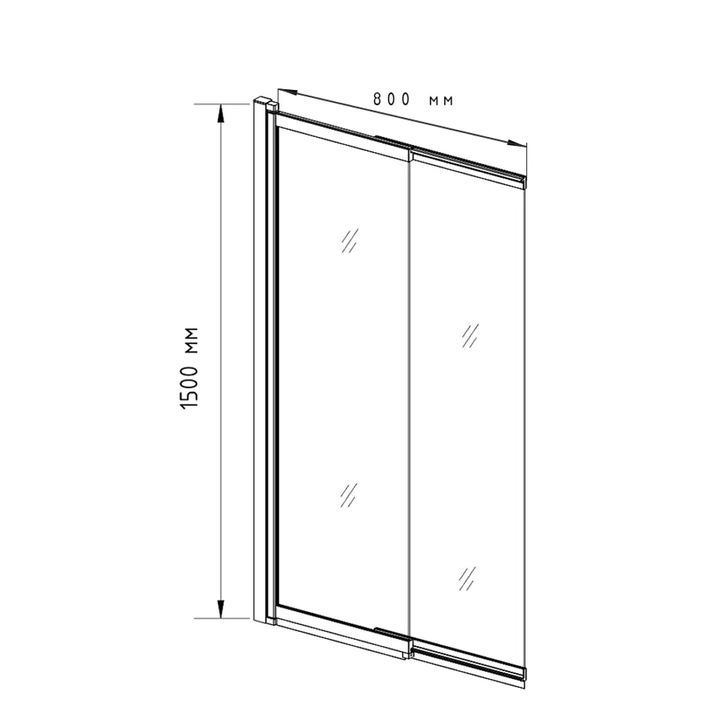 Фото 9 Душевая перегородка AVS Слайдер 80x150см хромированный профиль