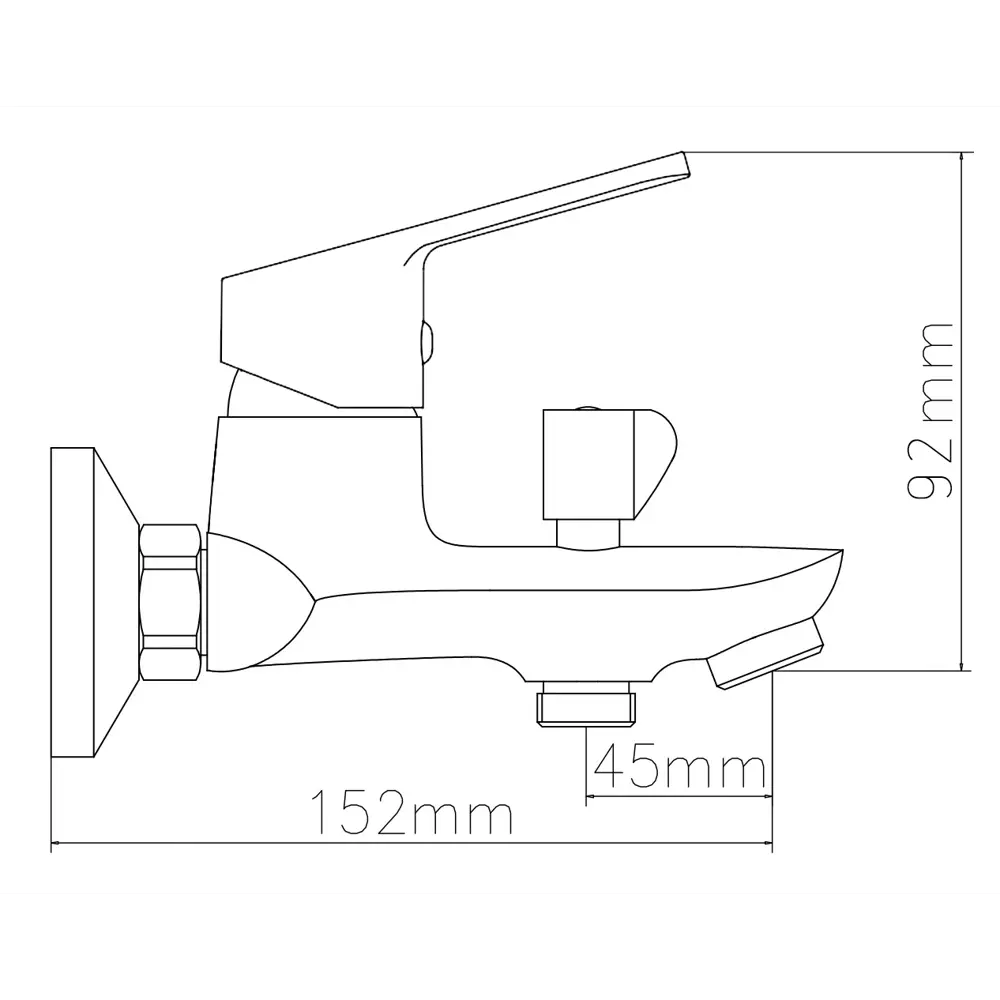 Фото 2 Смеситель для ванны Esko Dunedin однорычажный на ванну с лейкой и шлангом цвет хром Фото 2 Смеситель для ванны Esko Dunedin однорычажный на ванну с лейкой и шлангом цвет хром
