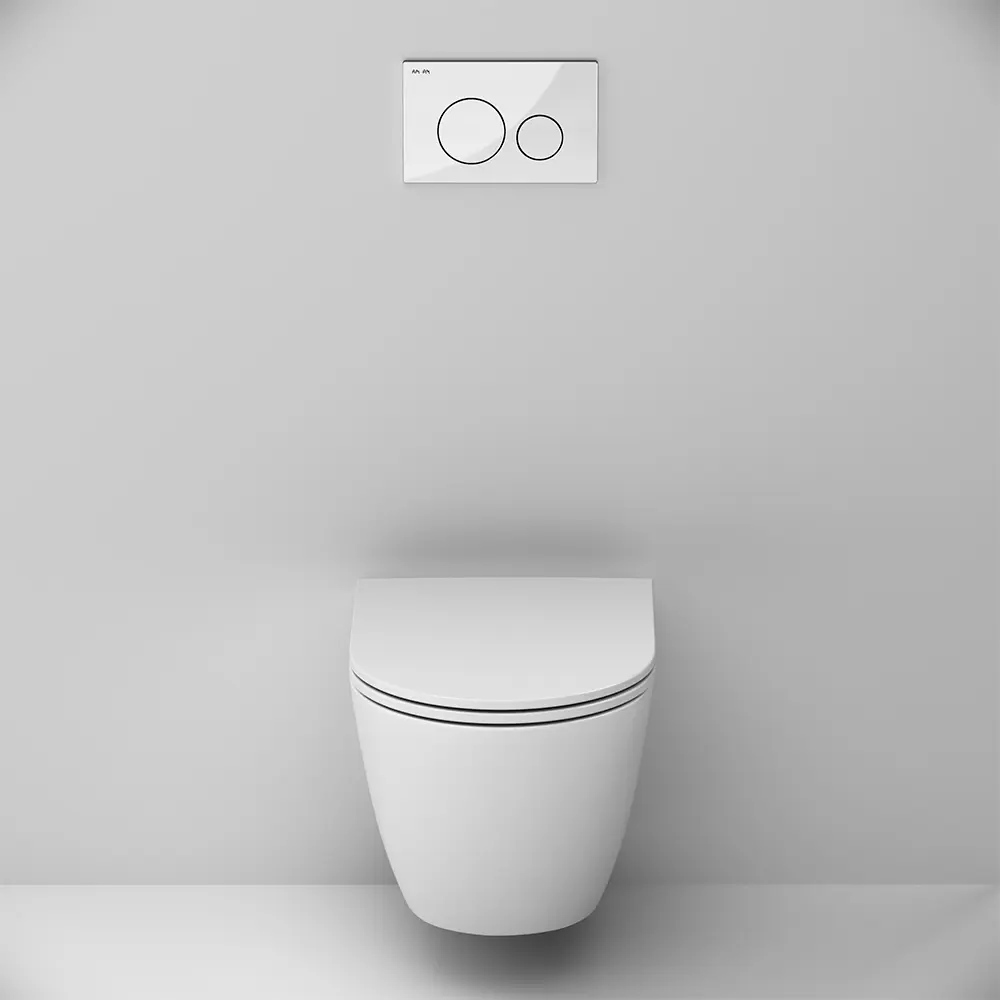 Фото 4 Комплект инсталляция с унитазом AM.PM Struktura FlashClean IS70151.9S1700, безободковый, с микролифтом, клавиша Pro цвет хром