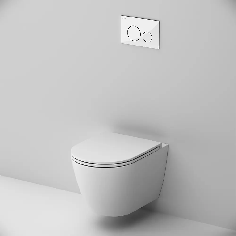 Фото 3 Комплект инсталляция с унитазом AM.PM Struktura FlashClean IS70151.9S1700, безободковый, с микролифтом, клавиша Pro цвет хром