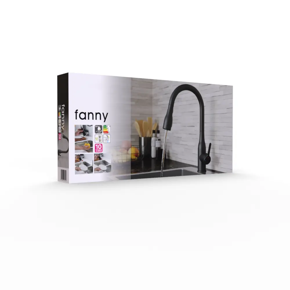 Фото 12 Смеситель кухонный Fanny общая высота 40.0 см цвет черный матовый Фото 12 Смеситель кухонный Fanny общая высота 40.0 см цвет черный матовый