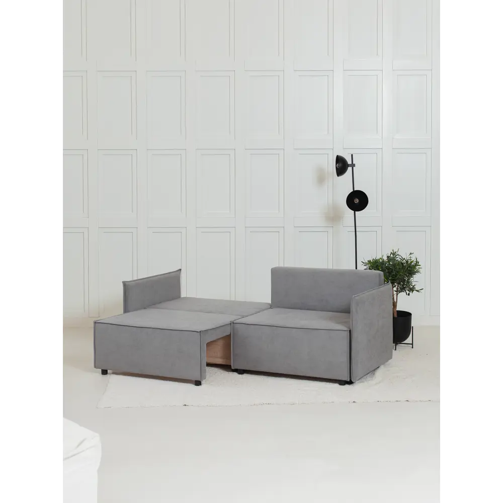 Фото 6 Диван раскладной Cityhd Цюрих Слим 200x90x80 см велюр цвет серый Фото 6 Диван раскладной Cityhd Цюрих Слим 200x90x80 см велюр цвет серый