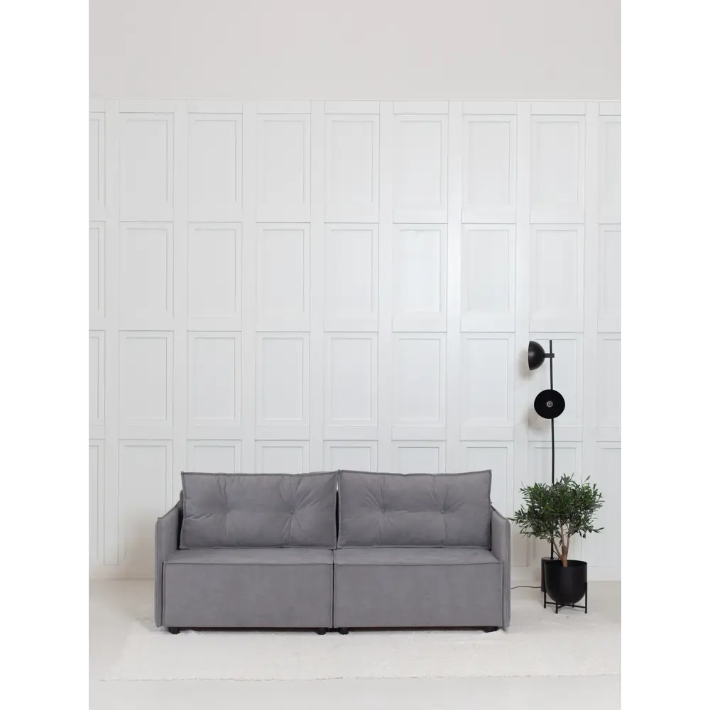 Фото 2 Диван раскладной Cityhd Цюрих Слим 200x90x80 см велюр цвет серый Фото 2 Диван раскладной Cityhd Цюрих Слим 200x90x80 см велюр цвет серый