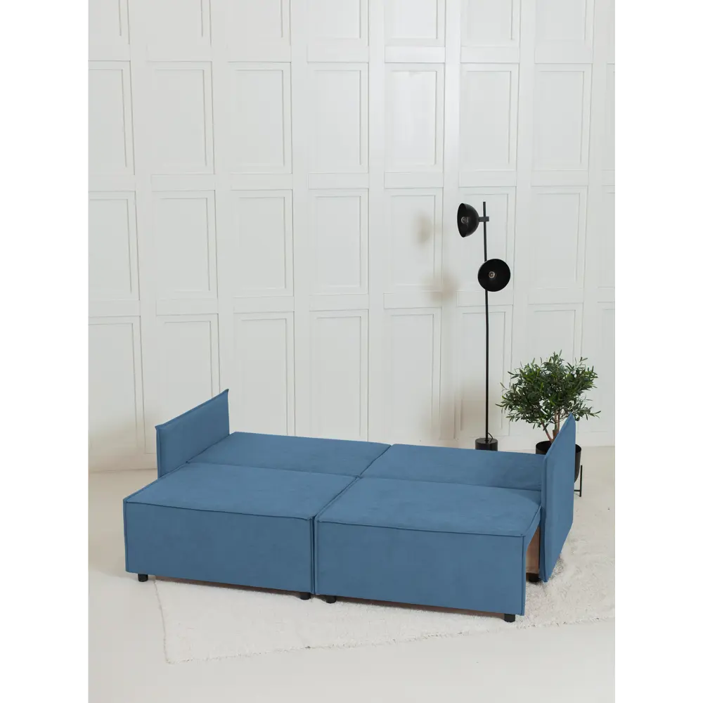 Фото 6 Диван раскладной Cityhd Цюрих Слим 200x90x80 см велюр цвет синий Фото 6 Диван раскладной Cityhd Цюрих Слим 200x90x80 см велюр цвет синий
