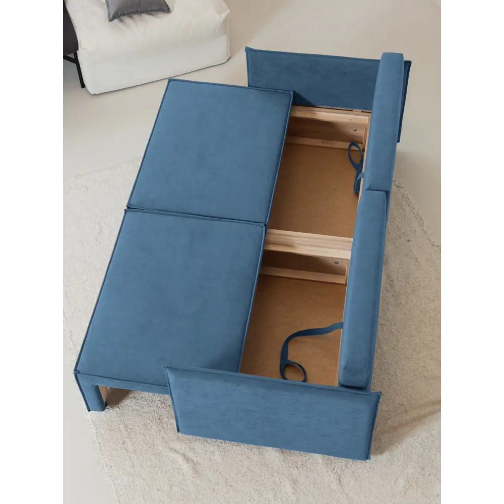 Фото 8 Диван раскладной Cityhd Цюрих Слим 200x90x80 см велюр цвет синий Фото 8 Диван раскладной Cityhd Цюрих Слим 200x90x80 см велюр цвет синий