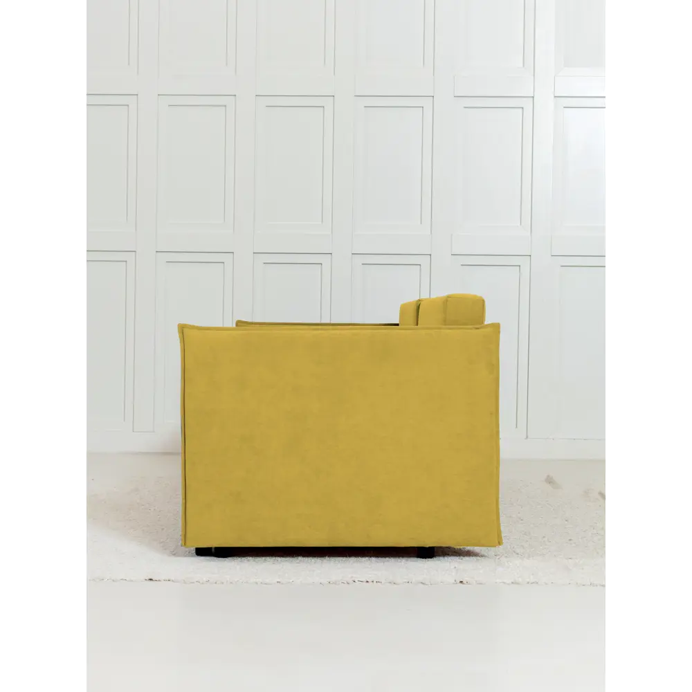 Фото 4 Диван раскладной Cityhd Цюрих Слим 200x90x80 см велюр цвет горчичный Фото 4 Диван раскладной Cityhd Цюрих Слим 200x90x80 см велюр цвет горчичный