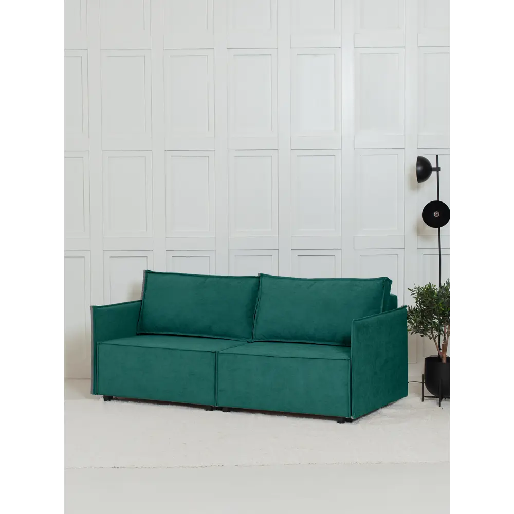 Фото 2 Диван раскладной Cityhd Парма Слим 200x90x80 см велюр цвет зеленый