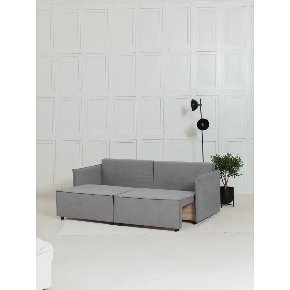 Фото 8 Диван раскладной Cityhd Парма Слим 200x90x80 см велюр цвет серый Фото 8 Диван раскладной Cityhd Парма Слим 200x90x80 см велюр цвет серый