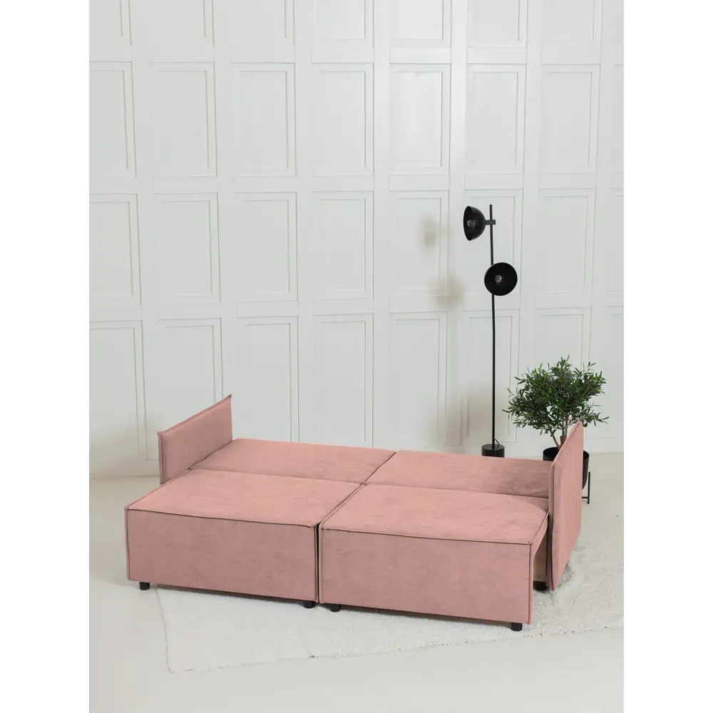 Фото 6 Диван раскладной Cityhd Ницца Слим 200x90x80 см велюр цвет розовый Фото 6 Диван раскладной Cityhd Ницца Слим 200x90x80 см велюр цвет розовый