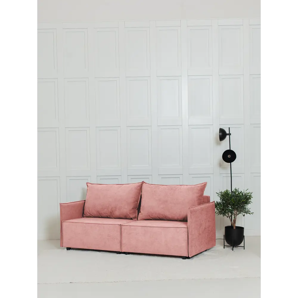 Фото 2 Диван раскладной Cityhd Ницца Слим 200x90x80 см велюр цвет розовый Фото 2 Диван раскладной Cityhd Ницца Слим 200x90x80 см велюр цвет розовый