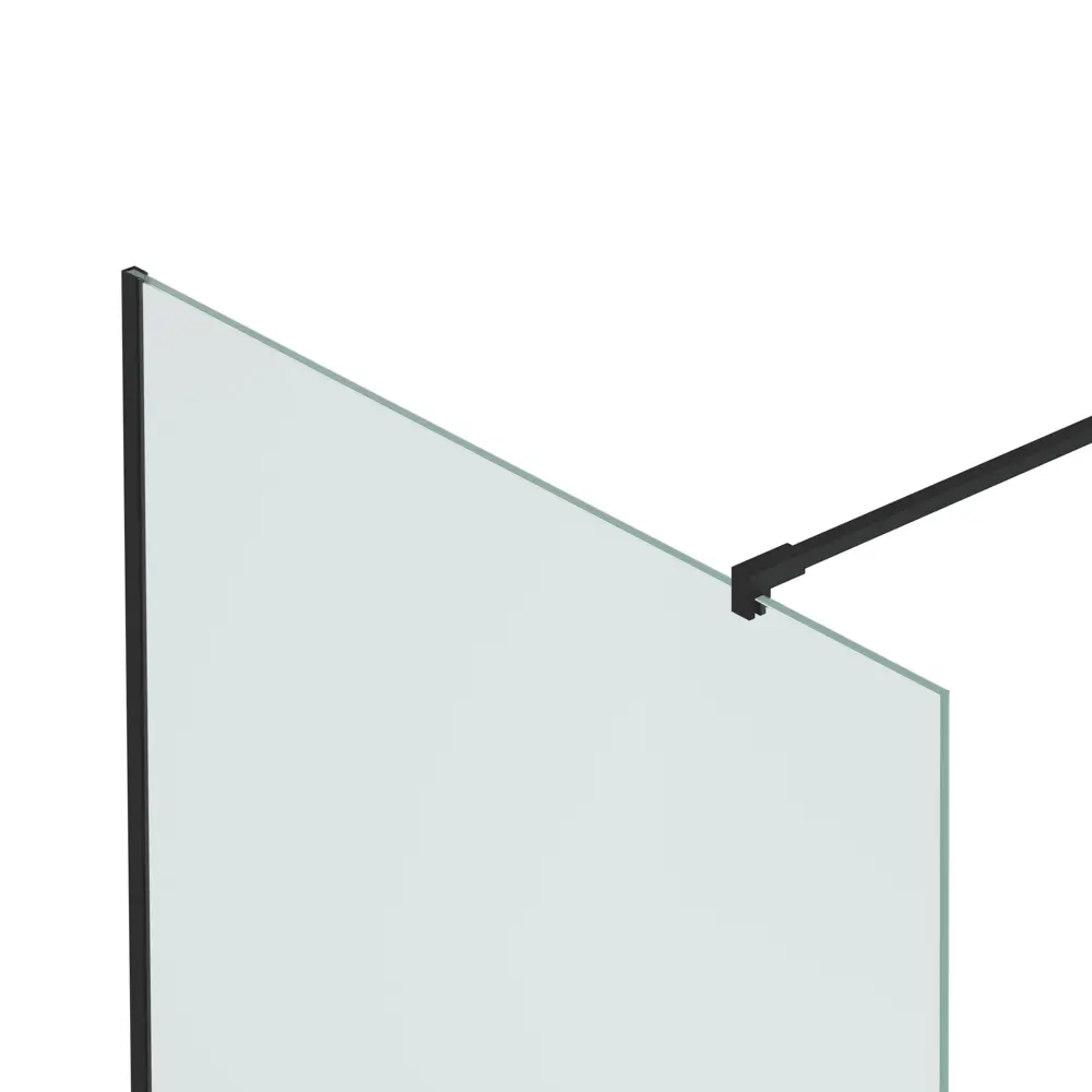 Фото 2 Душевая перегородка Mebelvann 100x200 см черный профиль прозрачное стекло Фото 2 Душевая перегородка Mebelvann 100x200 см черный профиль прозрачное стекло